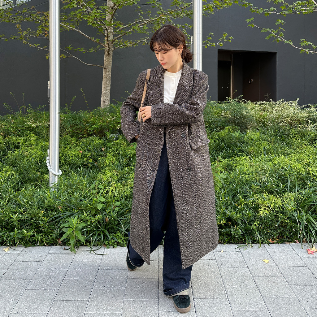 【Angel.T】Greg Lauren グレッグ ヘリンボーンコート ヘリンボーンロングコート | ファッション通販サイト NUGU