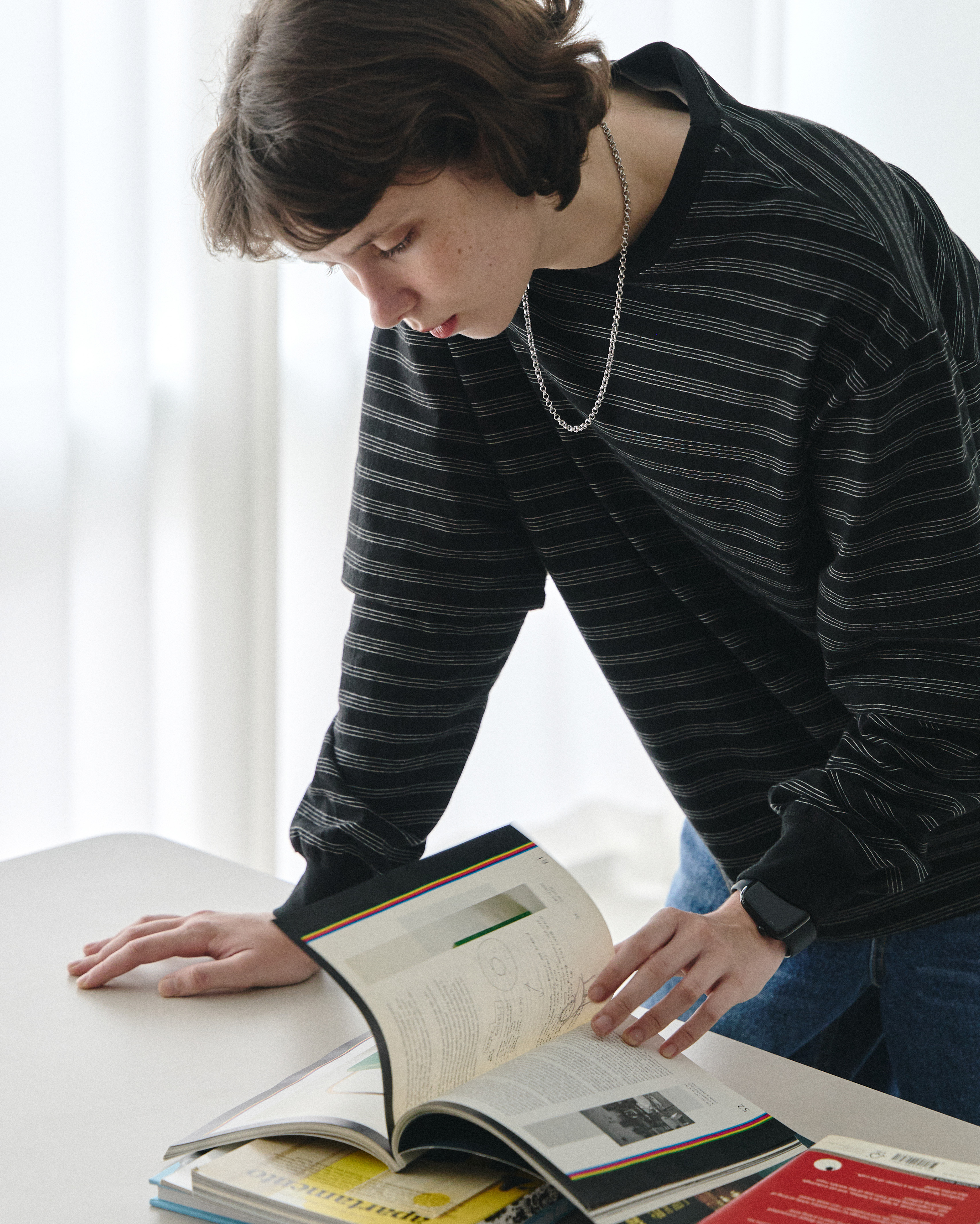 ORIGINAL) ボーダーレイヤードロンT (black) | ファッション通販サイト