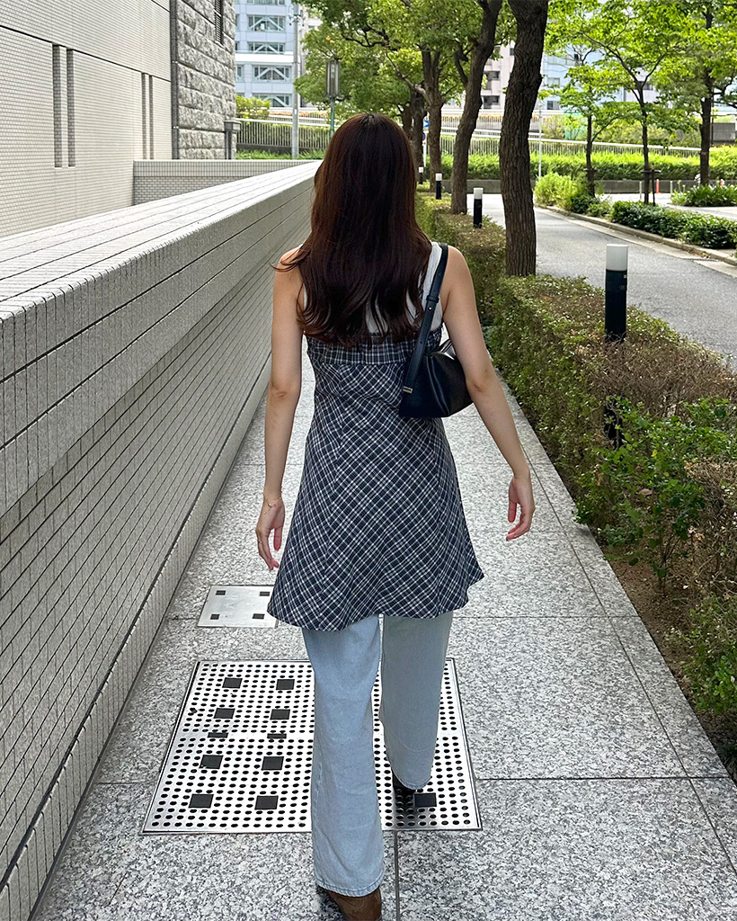 チェック柄ギャザーミニワンピース | ファッション通販サイト NUGU