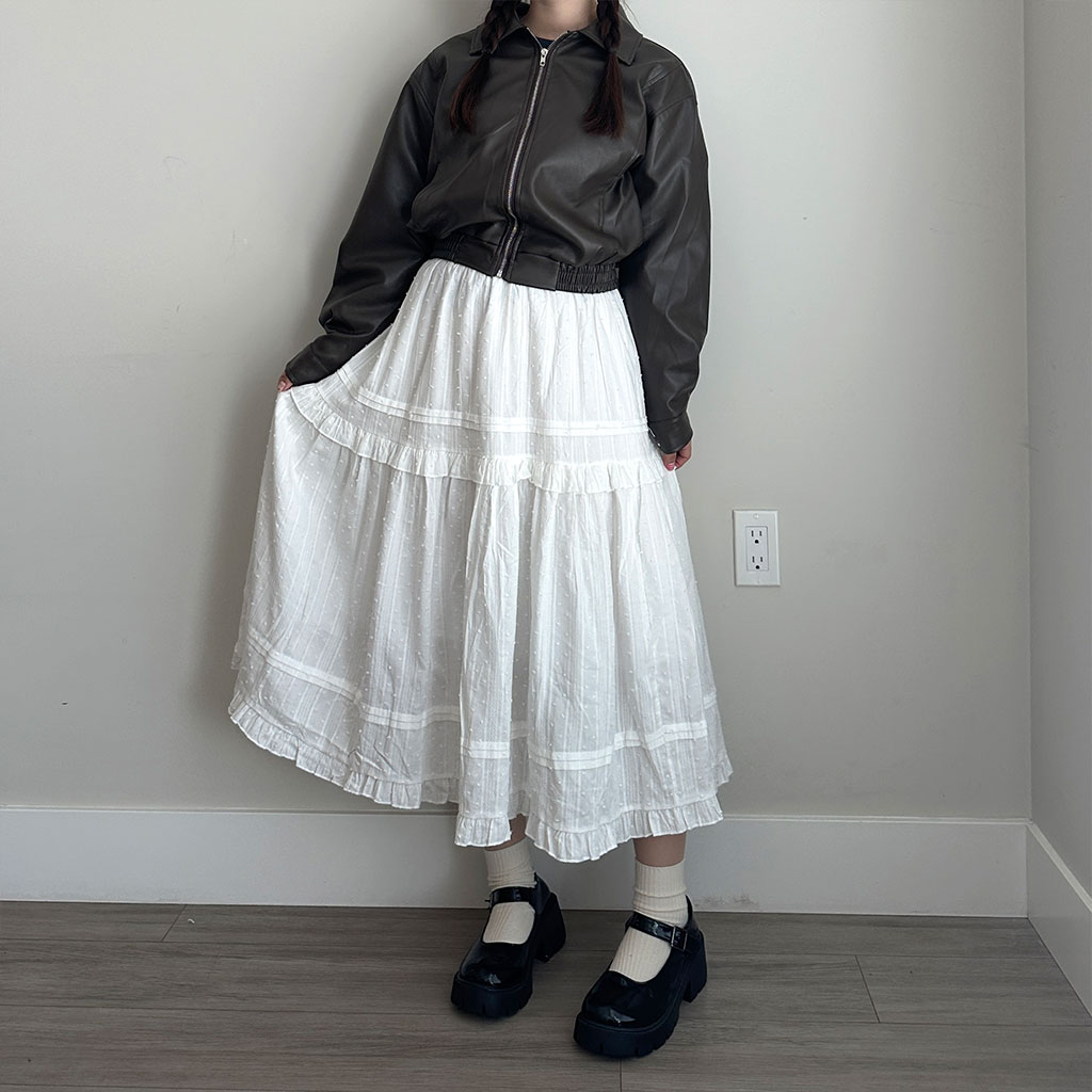 フリルレースロングスカート | ファッション通販サイト NUGU