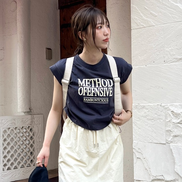 新品 タグ無し シャーリングホイップTシャツ ブラウン CAPRICIEUX LE'MAGE tシャツ 「新色追加/全骨格」シャーリング