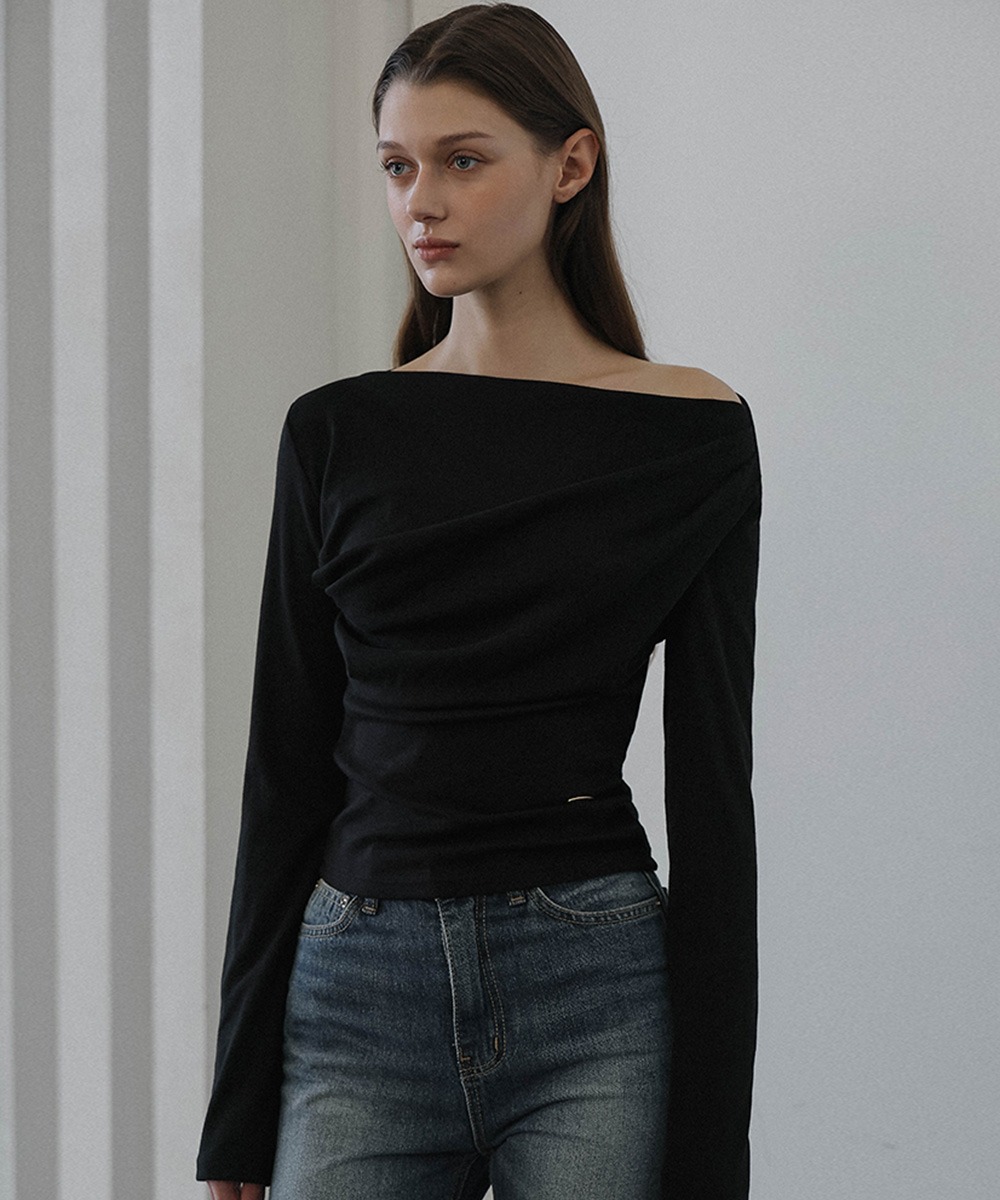 One Off-shoulder Sleeve [Black]