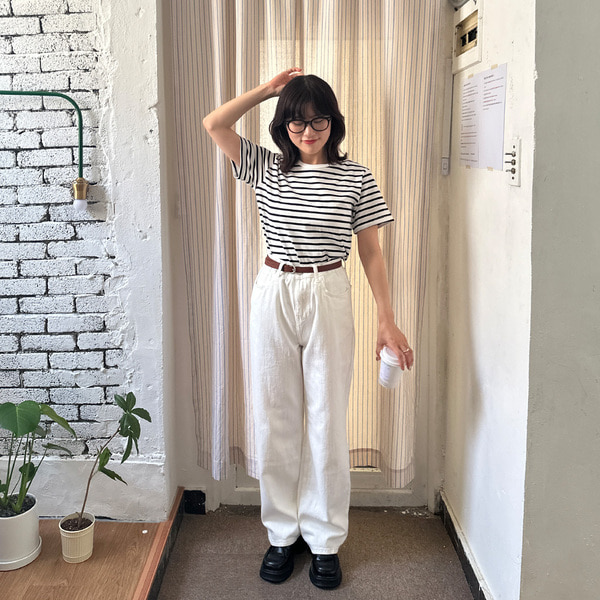 graphpaper アイボリー　ボーダーtシャツ graphpaper アイボリー ボーダーtシャツ