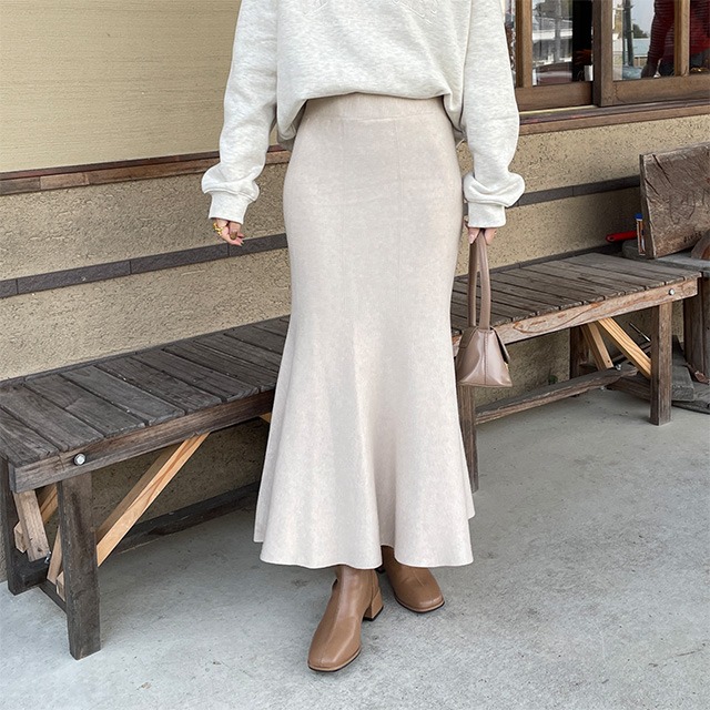 【新品タグ付き】ROSIEE 柄マーメイドスカート　ブラウン　フリーサイズ フラワー柄クリンクルスカート - スカート通販 | 人気レディース