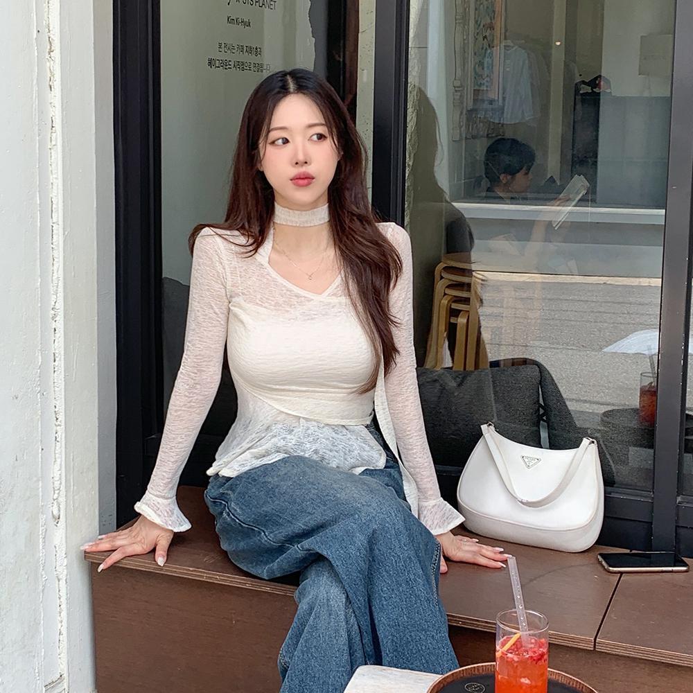 くうです see-through strap wrap knit | ファッション通販サイト NUGU