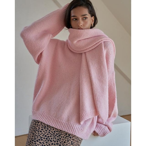 ORIGINAL) アルパカマフラールーズフィットニット | ファッション通販