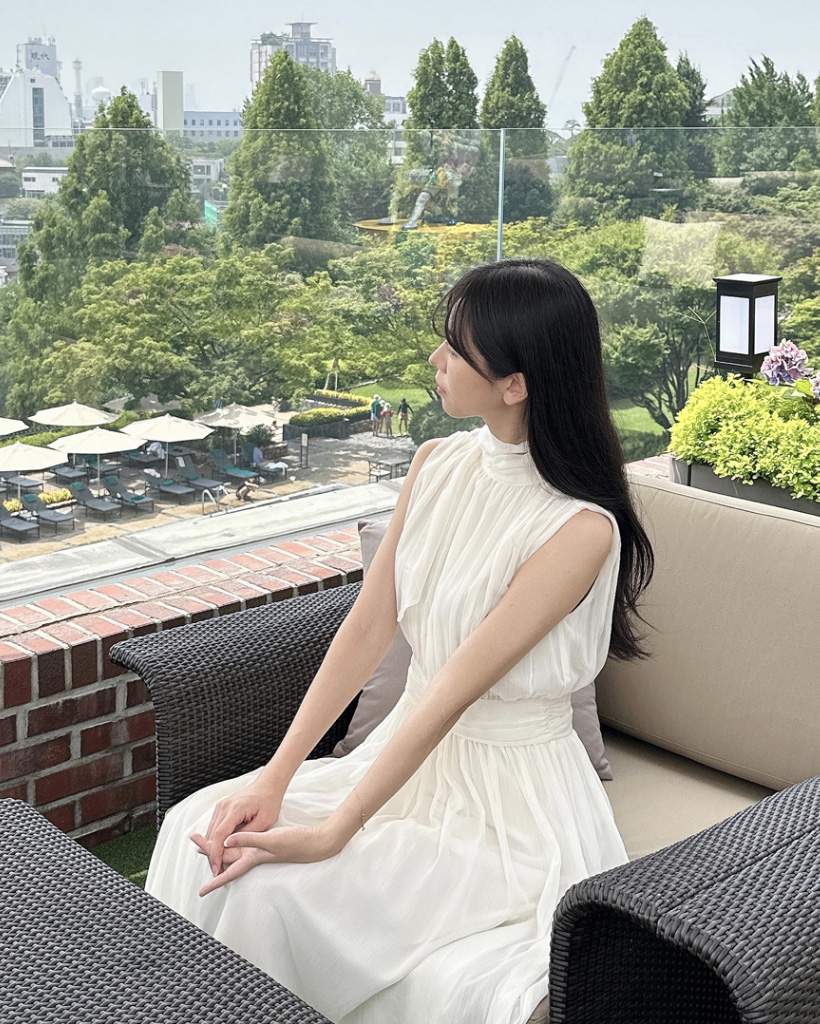 シルキー シフォン ボウタイ ホルターネック フレア ロング ワンピース