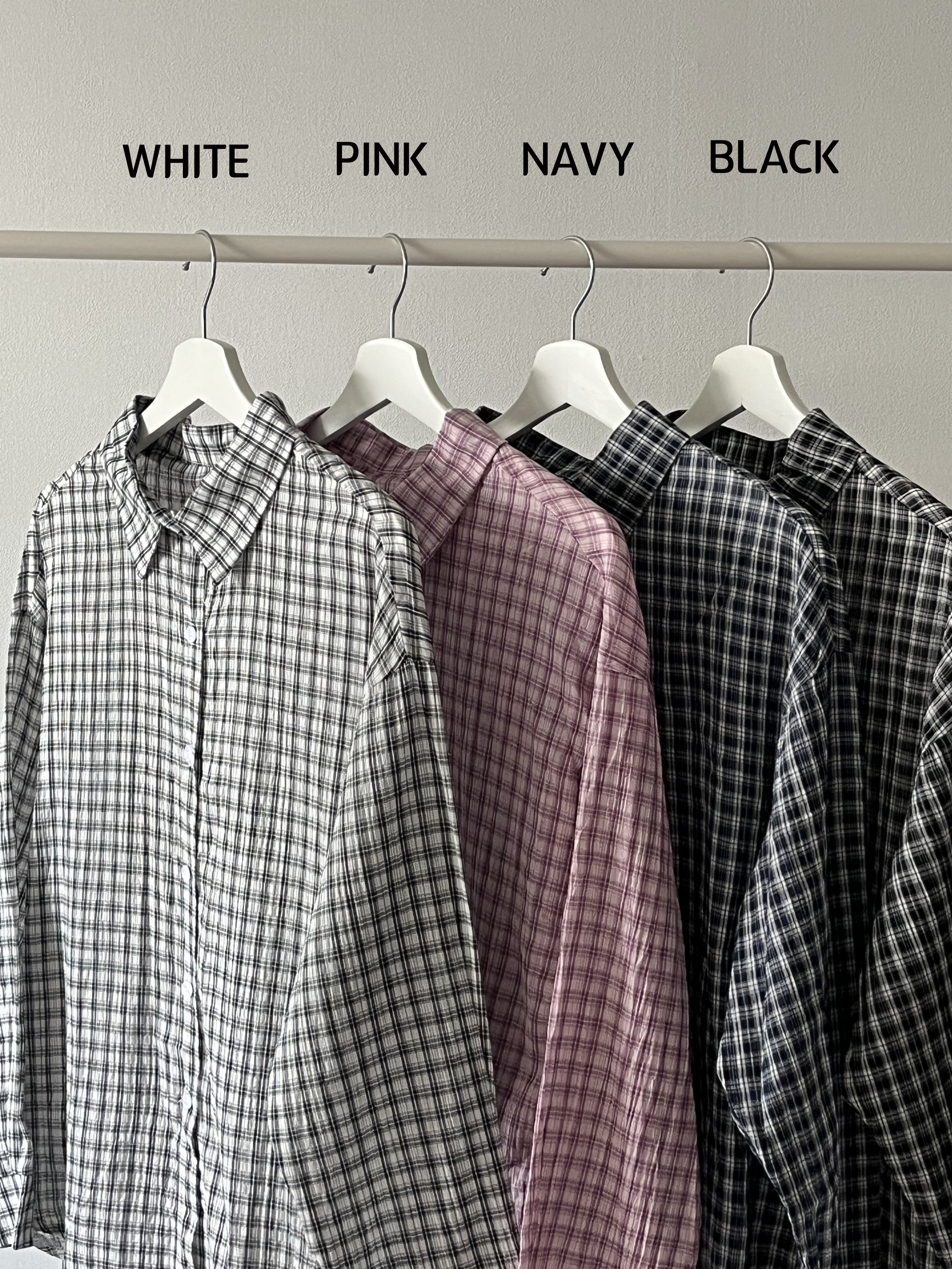 【 aoyama 別注】ANSNAM シルクシアサッカーチェックシャツ シアサッカーチェックシャツ | レディースファッション通販 - DHOLIC