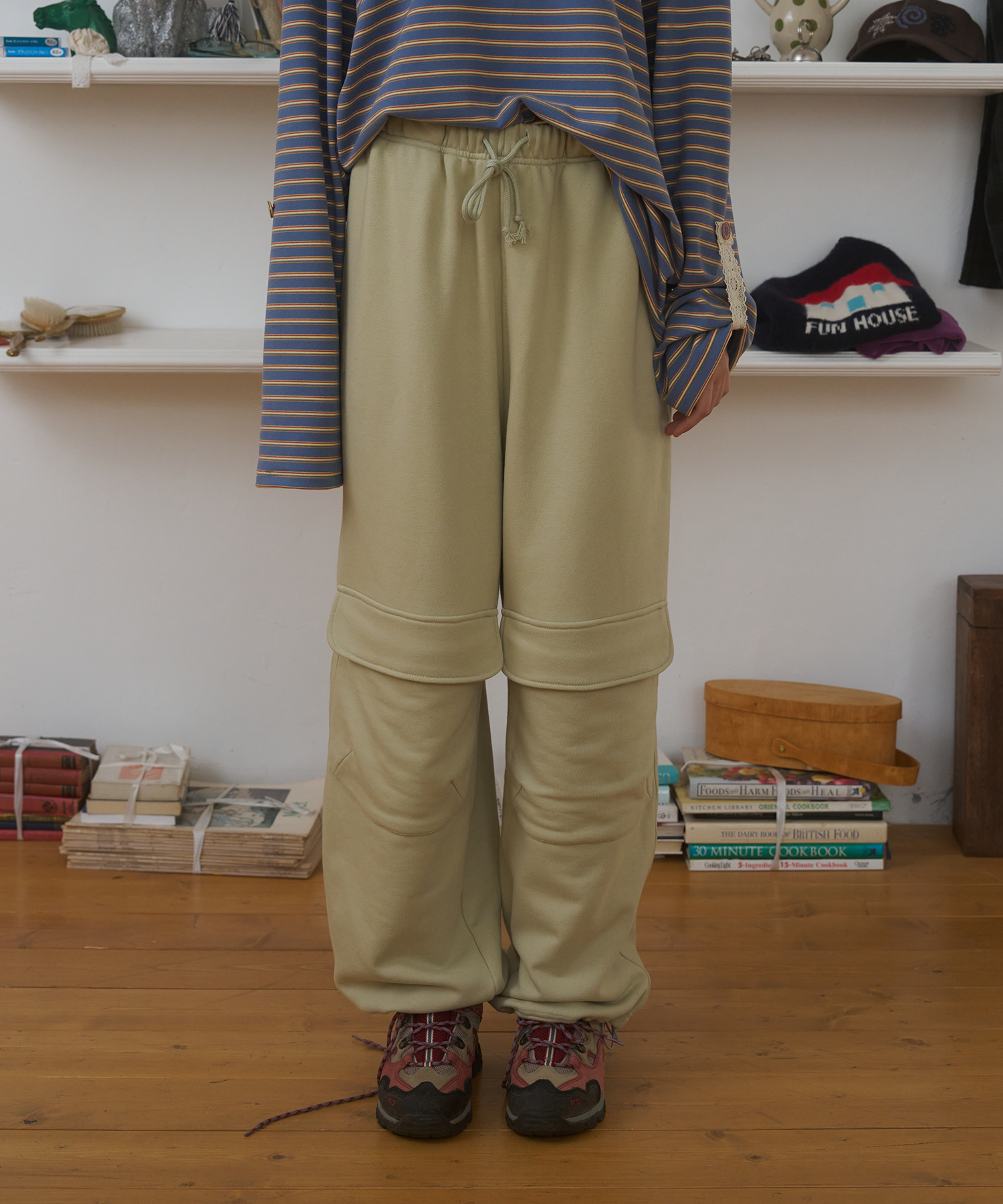 POCKET SWEAT PANTS, PISTACHIO GREEN