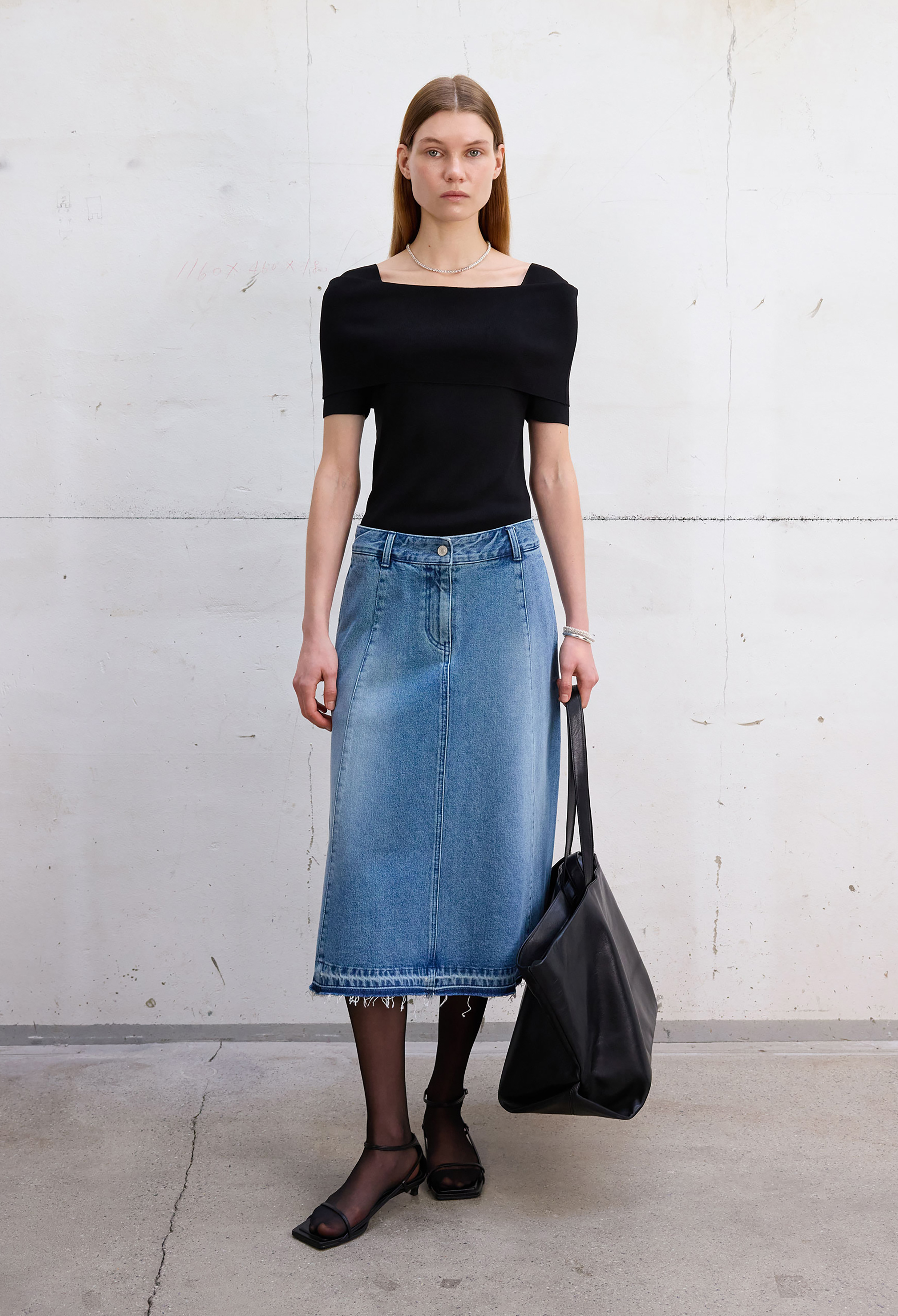 High-density Off-the-shoulder Knitted Top | ファッション通販