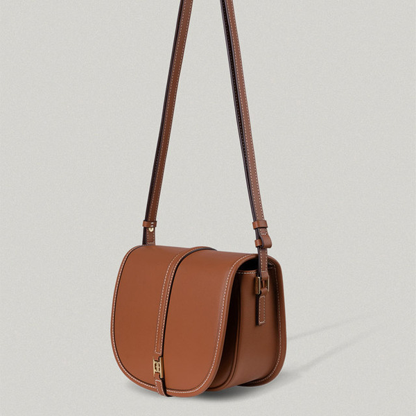 FOLNUA CLASSIC LOGO POCHE BAG BROWN - STITCH | ファッション