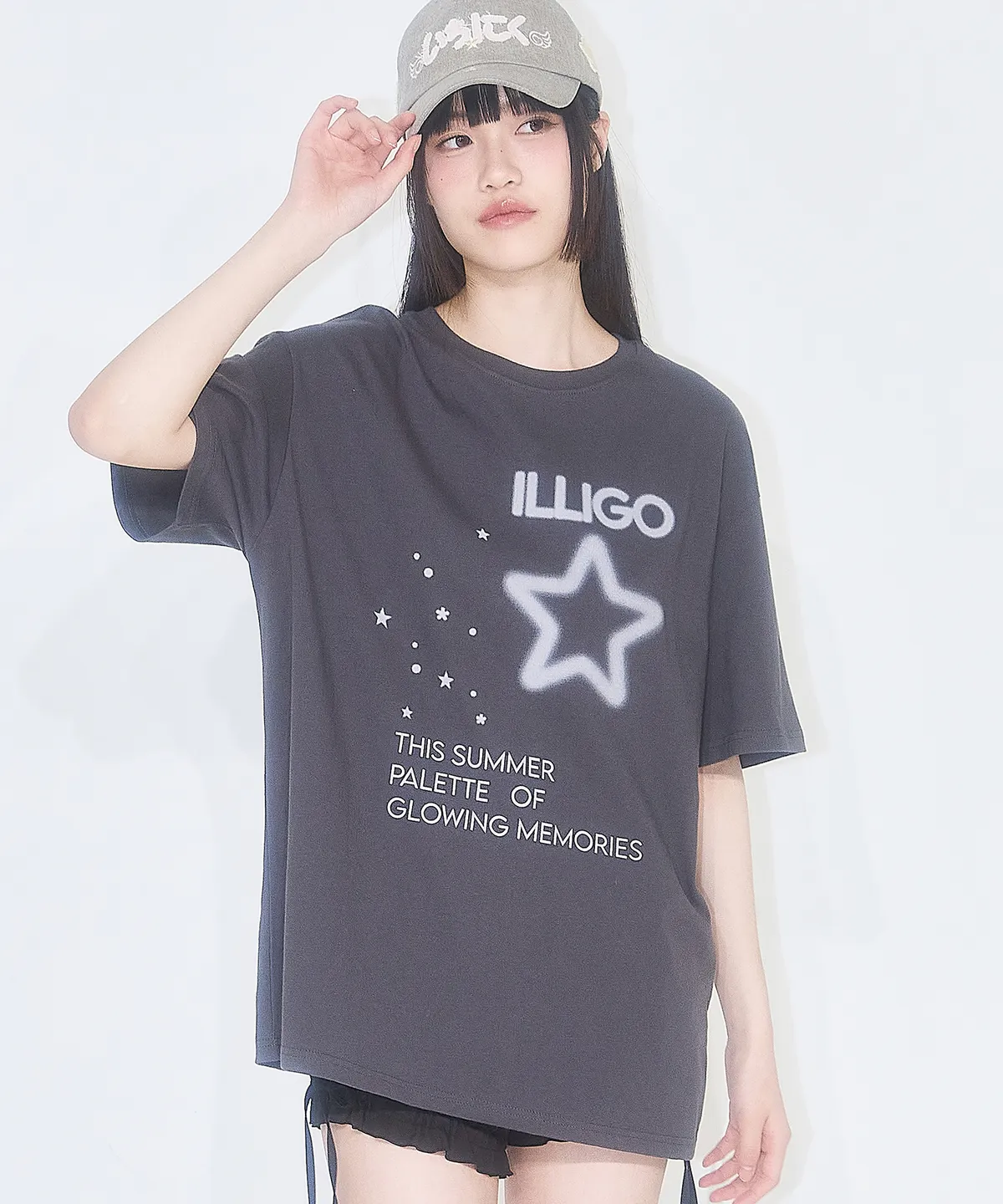 送料・関税込 ●ILLIGO● 25SS STAR SPRAY OVERFIT T-SHIRT Star Spray Overfit T-Shirt Charcoal | ファッション通販サイト