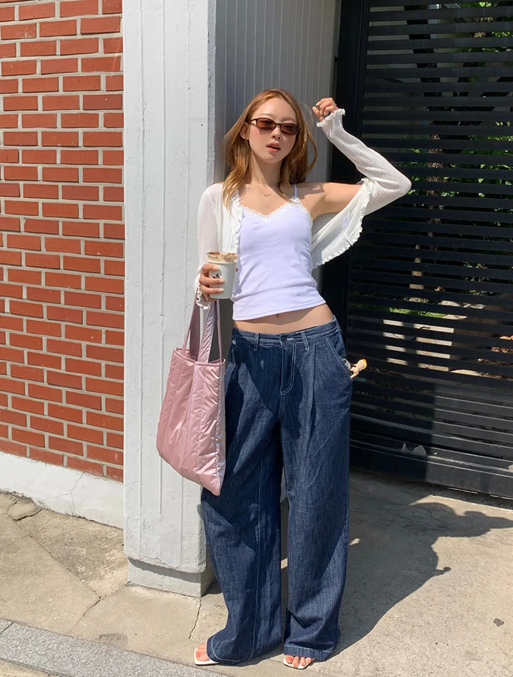 Soyz Ribbed Frill Cardigan