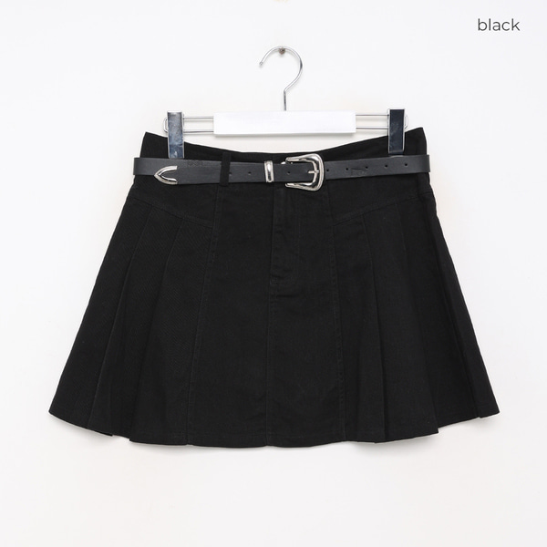 ベルトセットプリーツミニスカート | ファッション通販サイト NUGU