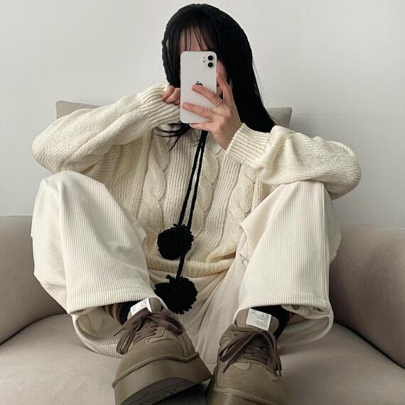 セミクロップドツイストニット | ファッション通販サイト NUGU