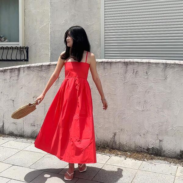 チェリーロングキャミワンピース | ファッション通販サイト NUGU