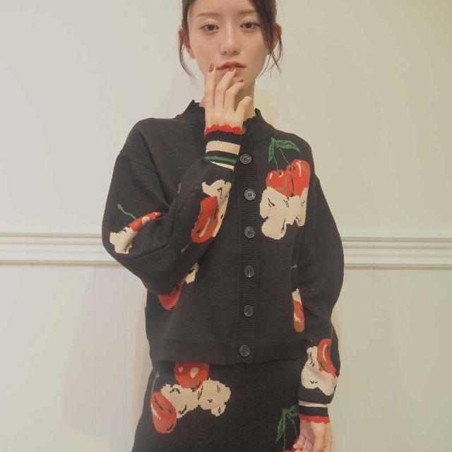 ハッピーちゃんの服見本 チェリージャガードニットセットアップ | ファッション通販サイト NUGU