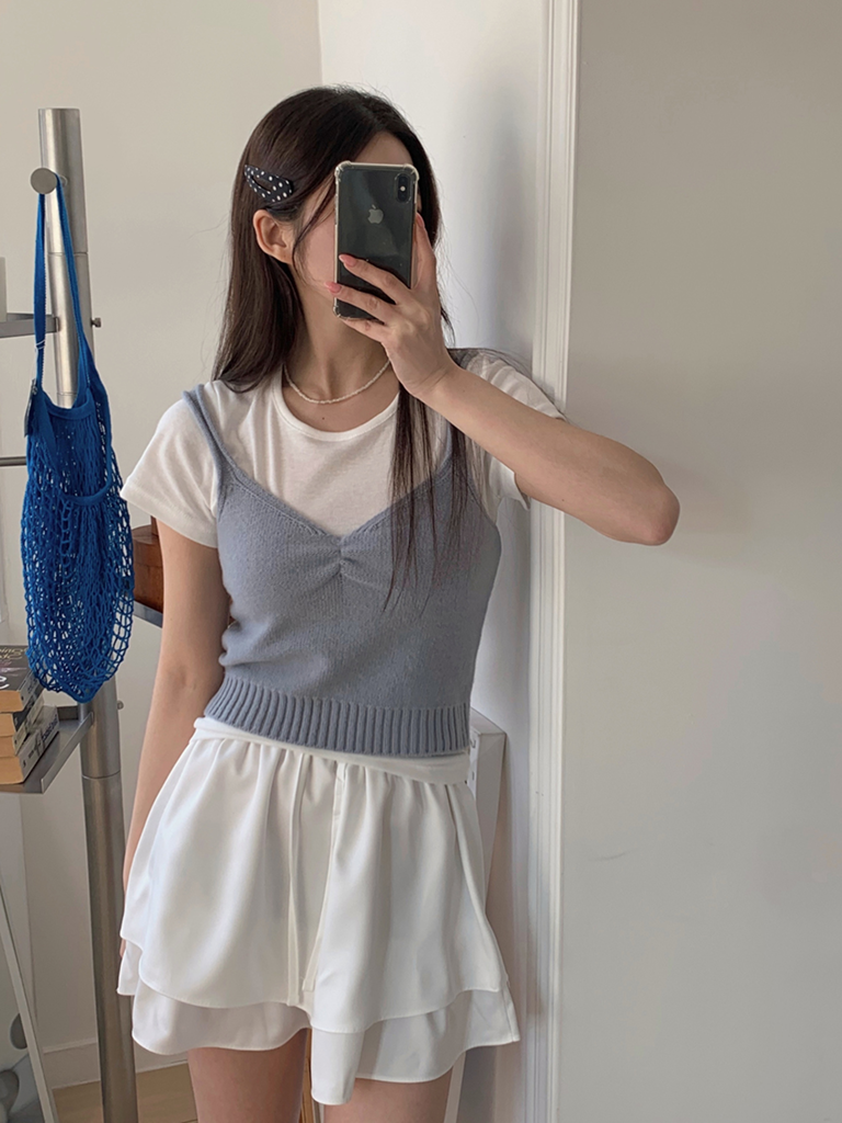 サテンレースミニスカート　moripon. サテンフレアゴムミニスカート | ファッション通販サイト NUGU