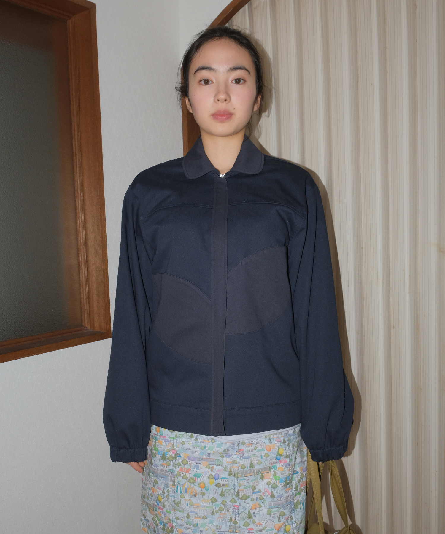 I AM FLOWER BLOUSON JACKET DARK LAKE