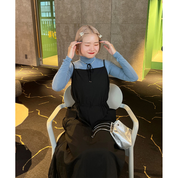 シャーリングロングキャミワンピース | ファッション通販サイト NUGU