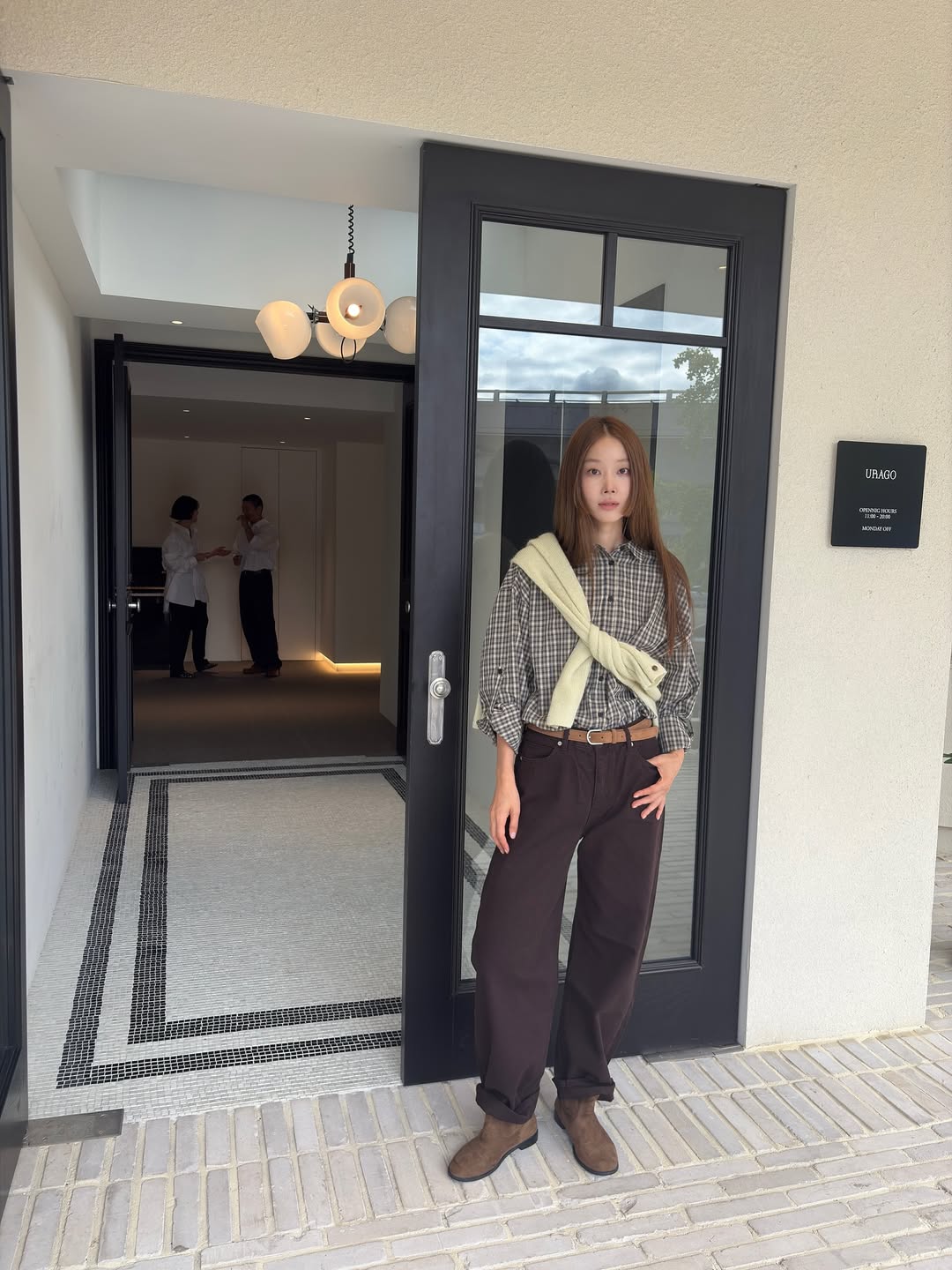 Roll-up check shirt_2colors