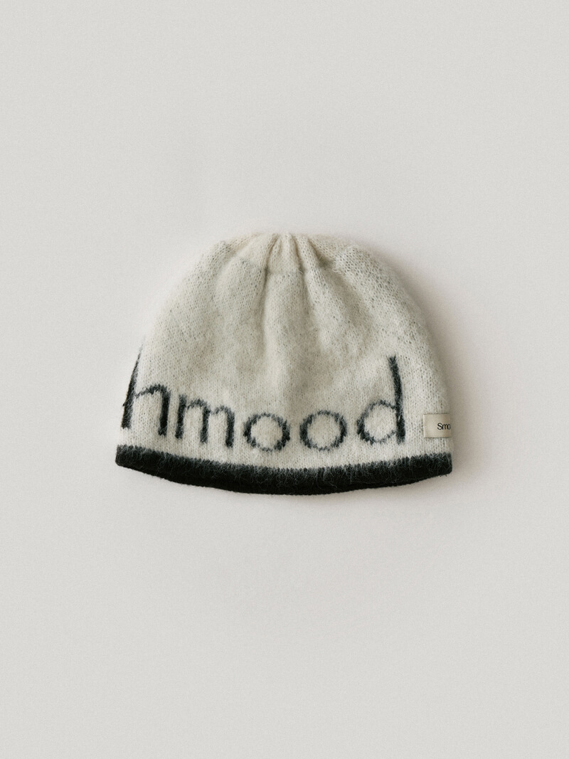 Roomie Logo Knit Hat Cream