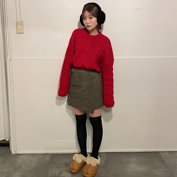 【関税込み】Kijun グリーン Military ラップ ミニスカート Heather スカート Winter ラップミニスカート 144348 : ZOZOTOWN