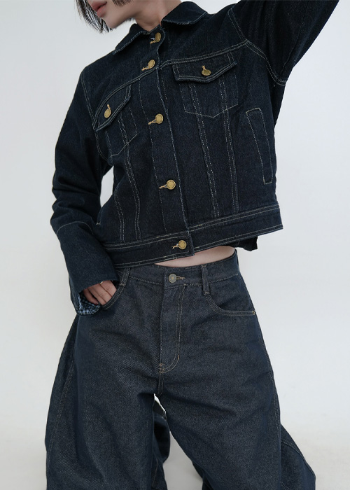 クロップドデニムジャケット