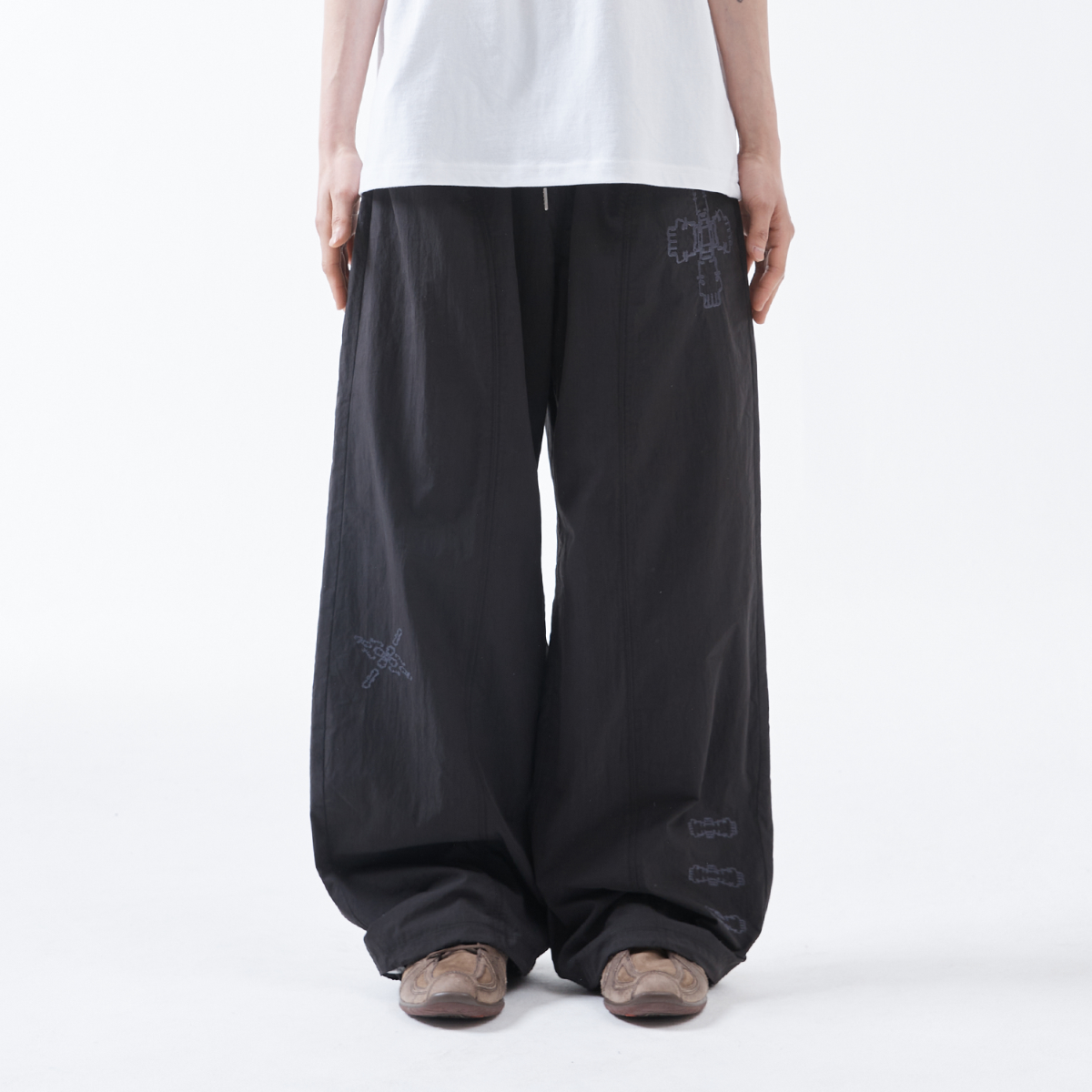 TCM starfish pin stripe pants (black) | ファッション通販
