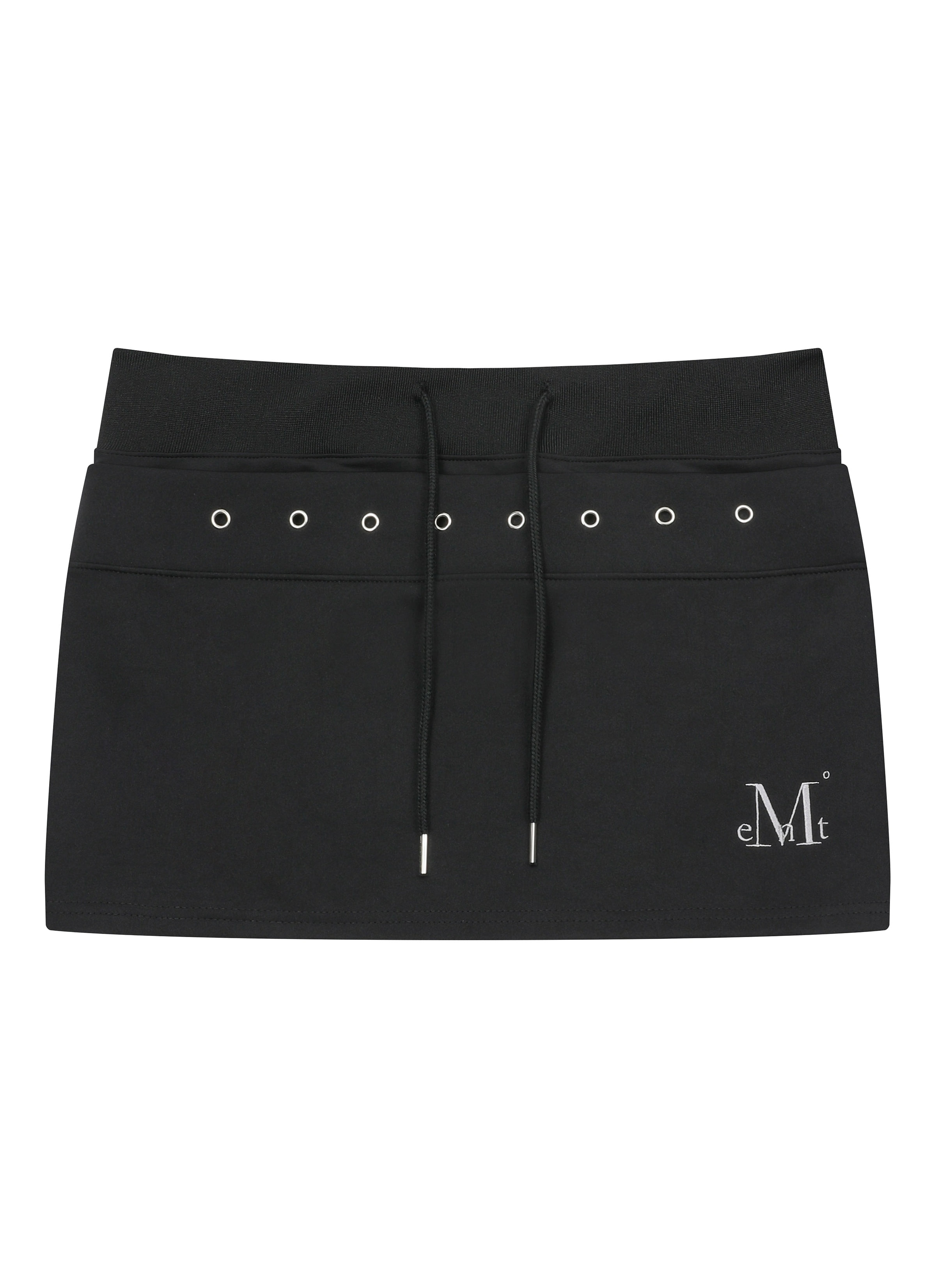 ☆韓国☆[MUCENT］STRIA PUNCHING EYELET BANDING MINI SKIRT 2C STRIA PUNCHING EYELET BANDING MINI SKIRT (2COLOR