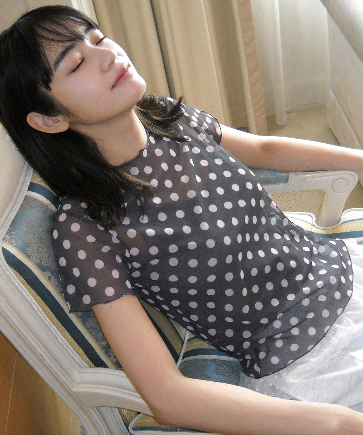 今週限定！最終値引！NUGU モヘアライクハーフジャケット yuiさんコラボ＞シアーモヘアニットプルオーバー（ニット