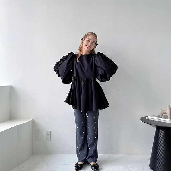 jumelle frill sleeve blouse フリルスリーブブラウス 販売終了】frill sleeve blouse | ファッション通販サイト NUGU