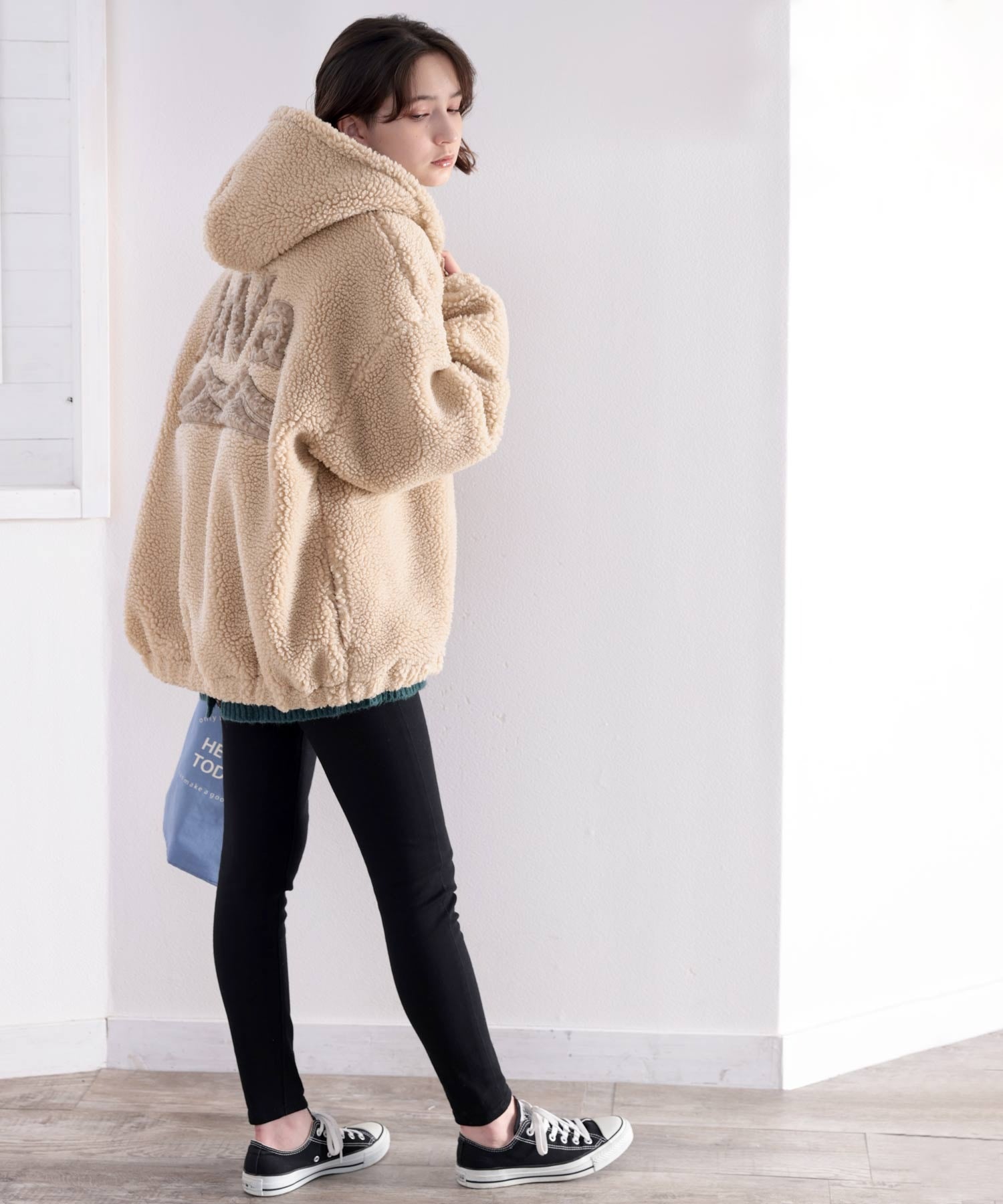 JaVa ジャバコラボ》もこもこ。JaVaワッペン付きボリュームボア