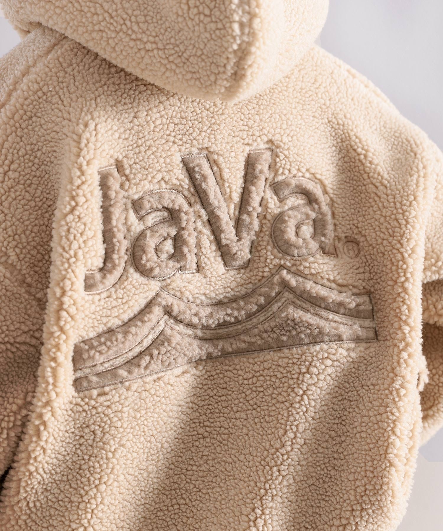 JaVa ジャバコラボ》もこもこ。JaVaワッペン付きボリュームボア