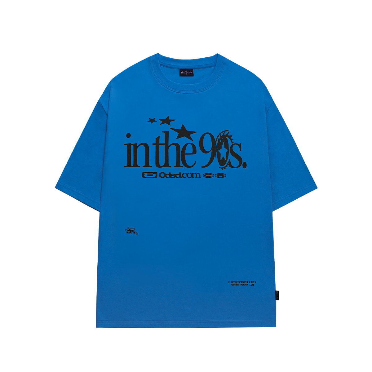 In The Ninetieth Graphic Overfit T-shirt - CYAN