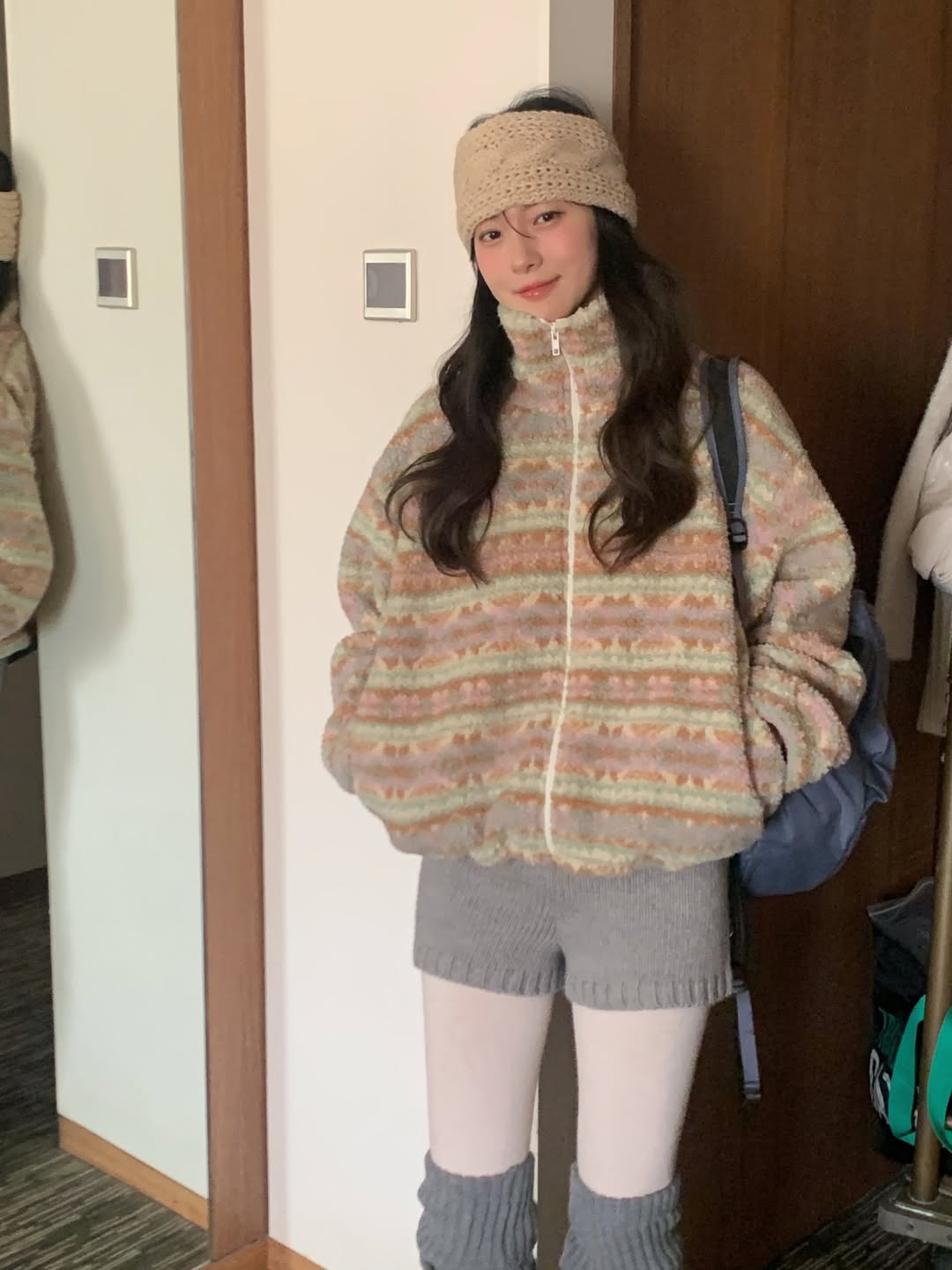 (2color)ニットショートパンツ