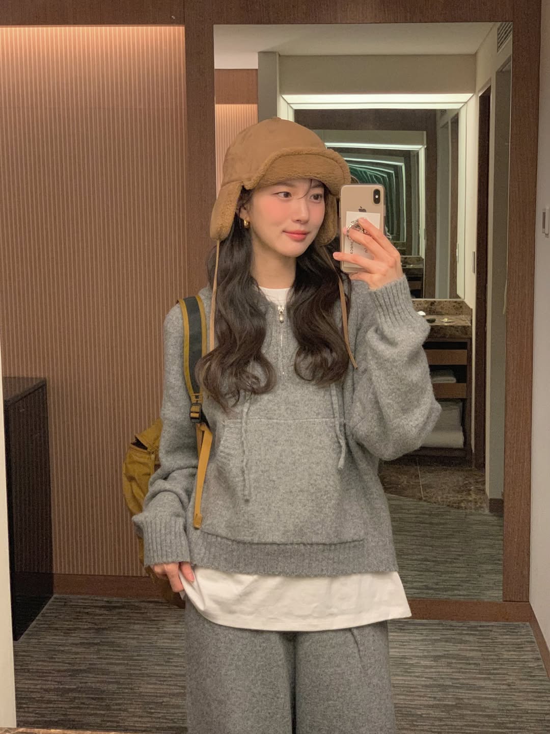 original]クロップドグレーニットパーカー | ファッション通販サイト NUGU