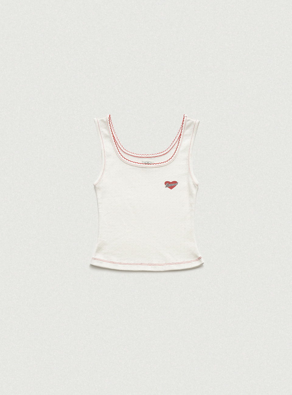 Heart Logo Sleeveless Top_White