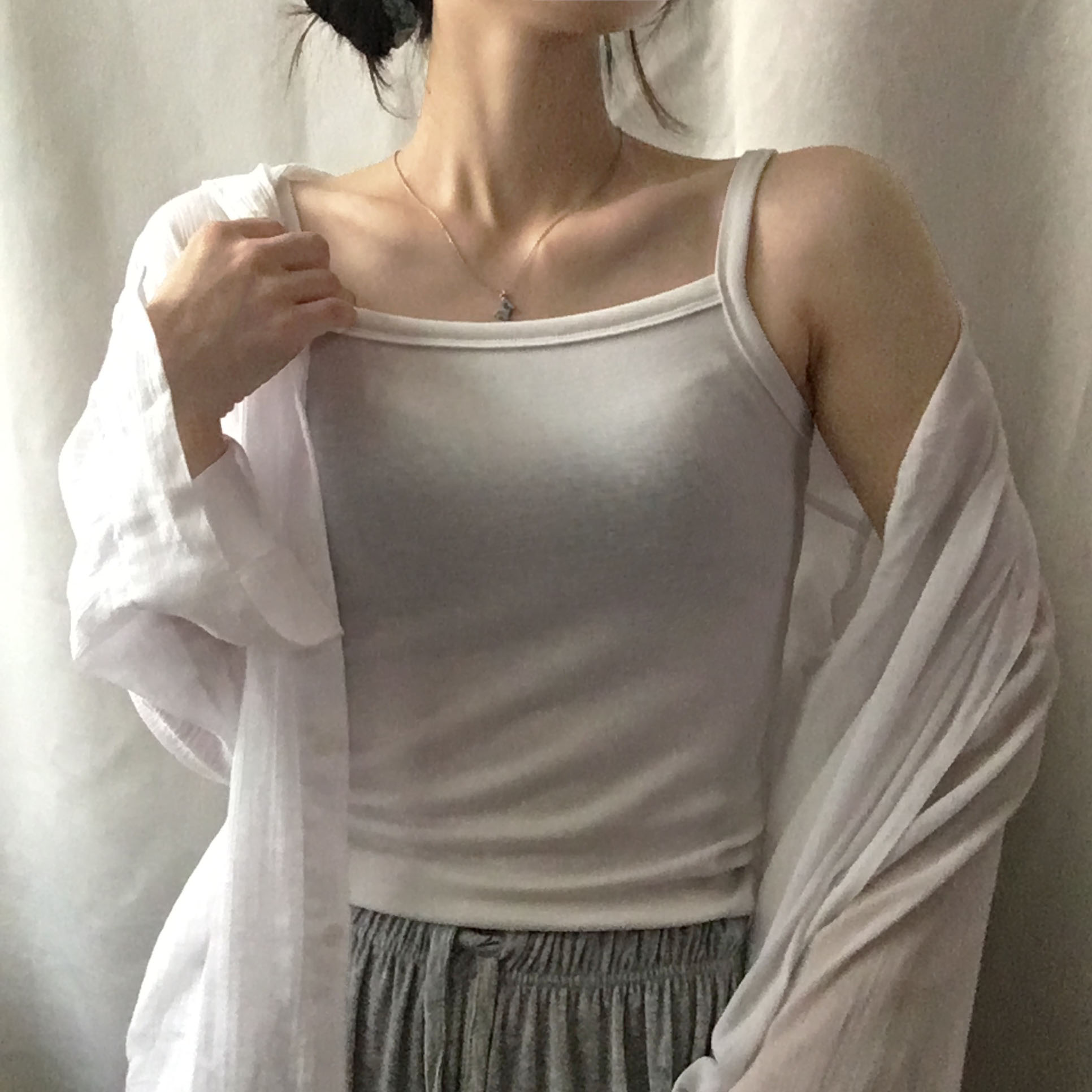 無地スパンキャミソール