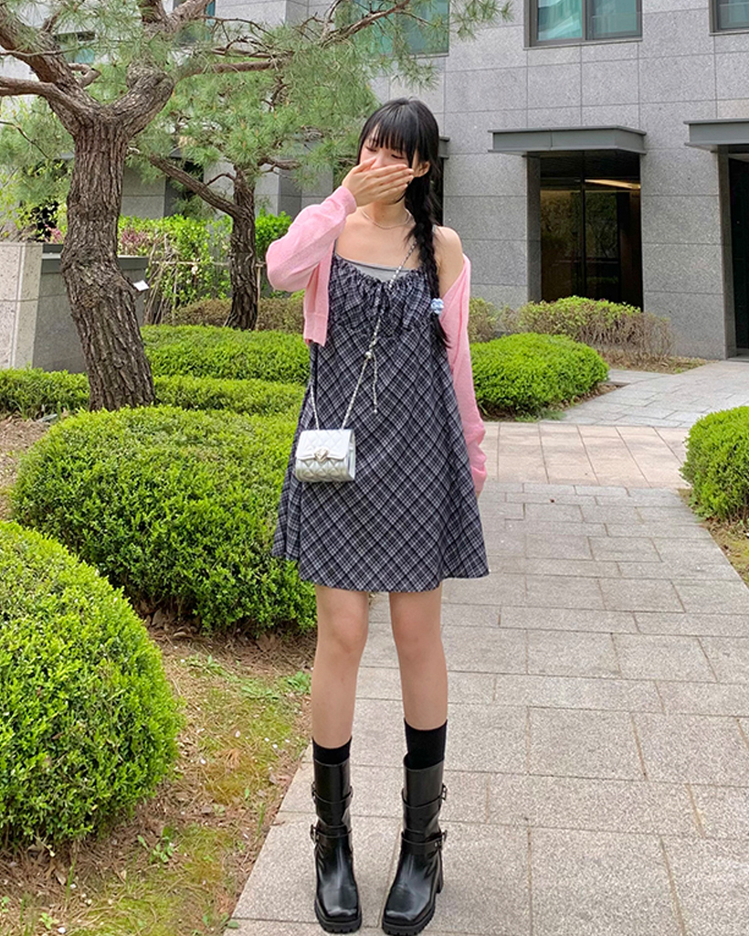 my first Katie シャーリングミニワンピース ノーカットシャーリングミニワンピース | ファッション通販