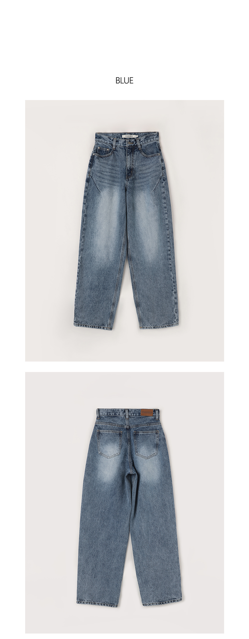Beads Baggy Denim Pants BLUE | ファッション通販サイト NUGU