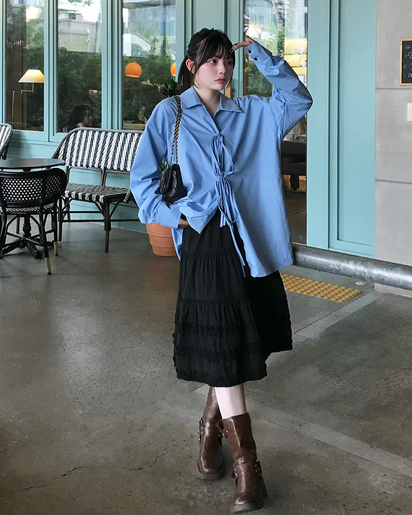 セットアップ　オープンカラーシャツ&スカート ADMIX/ATELIER SAB MEN セットアップ ジョーゼット ストレッチ