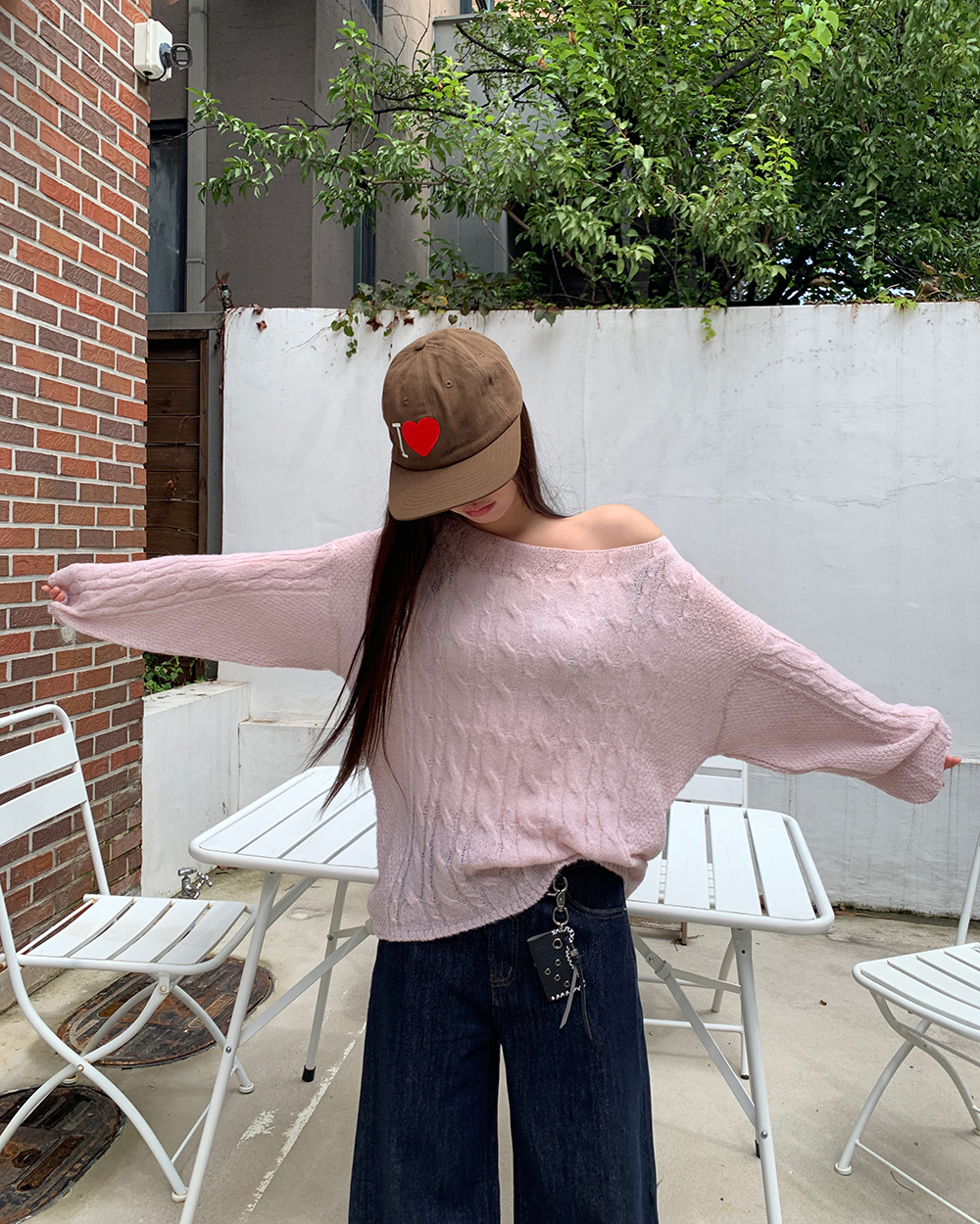 ツイスト柄ワンショルダー長袖ニット | ファッション通販サイト NUGU