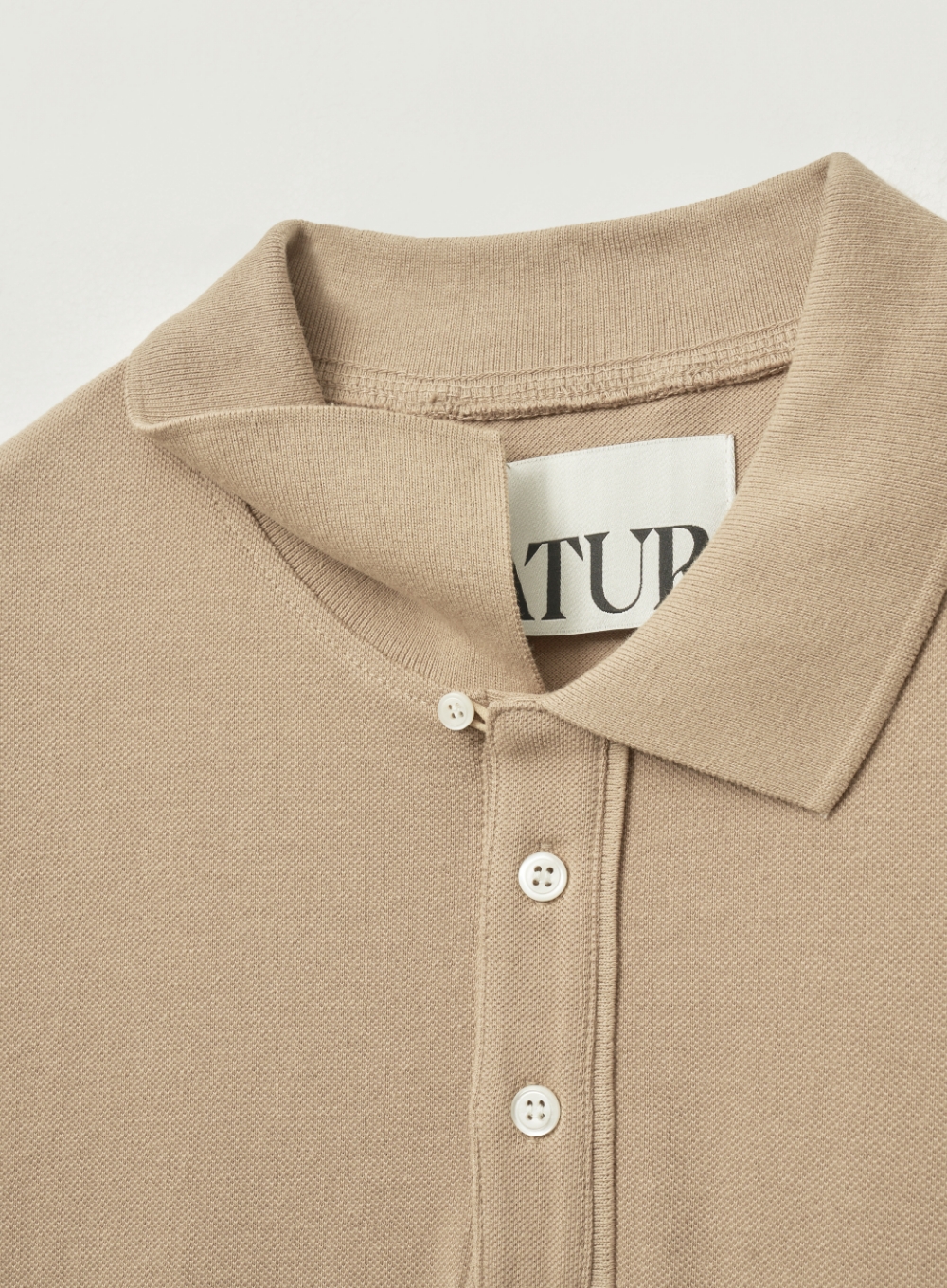 W) Basic Pique Polo T-Shirt - Beige | ファッション通販サイト