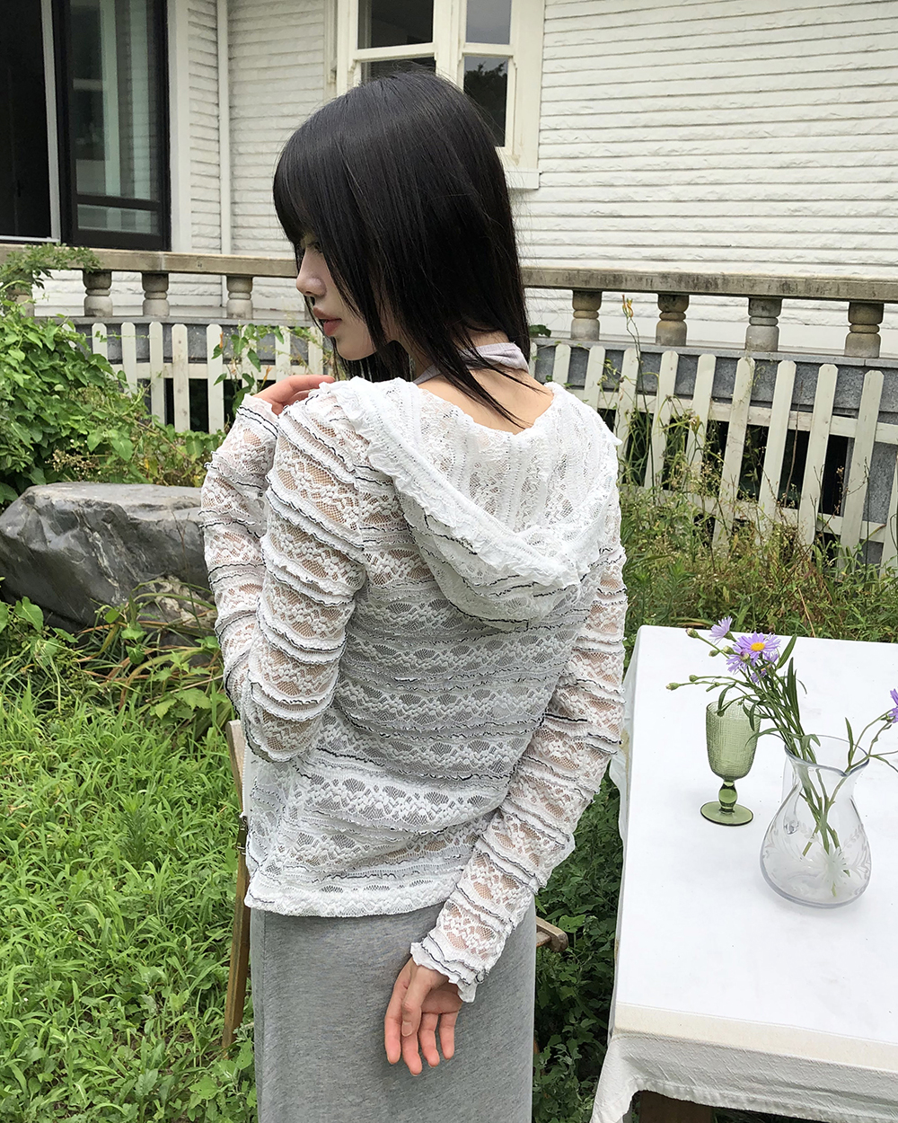 スリム2WAYシースルーレースパーカー | ファッション通販サイト NUGU