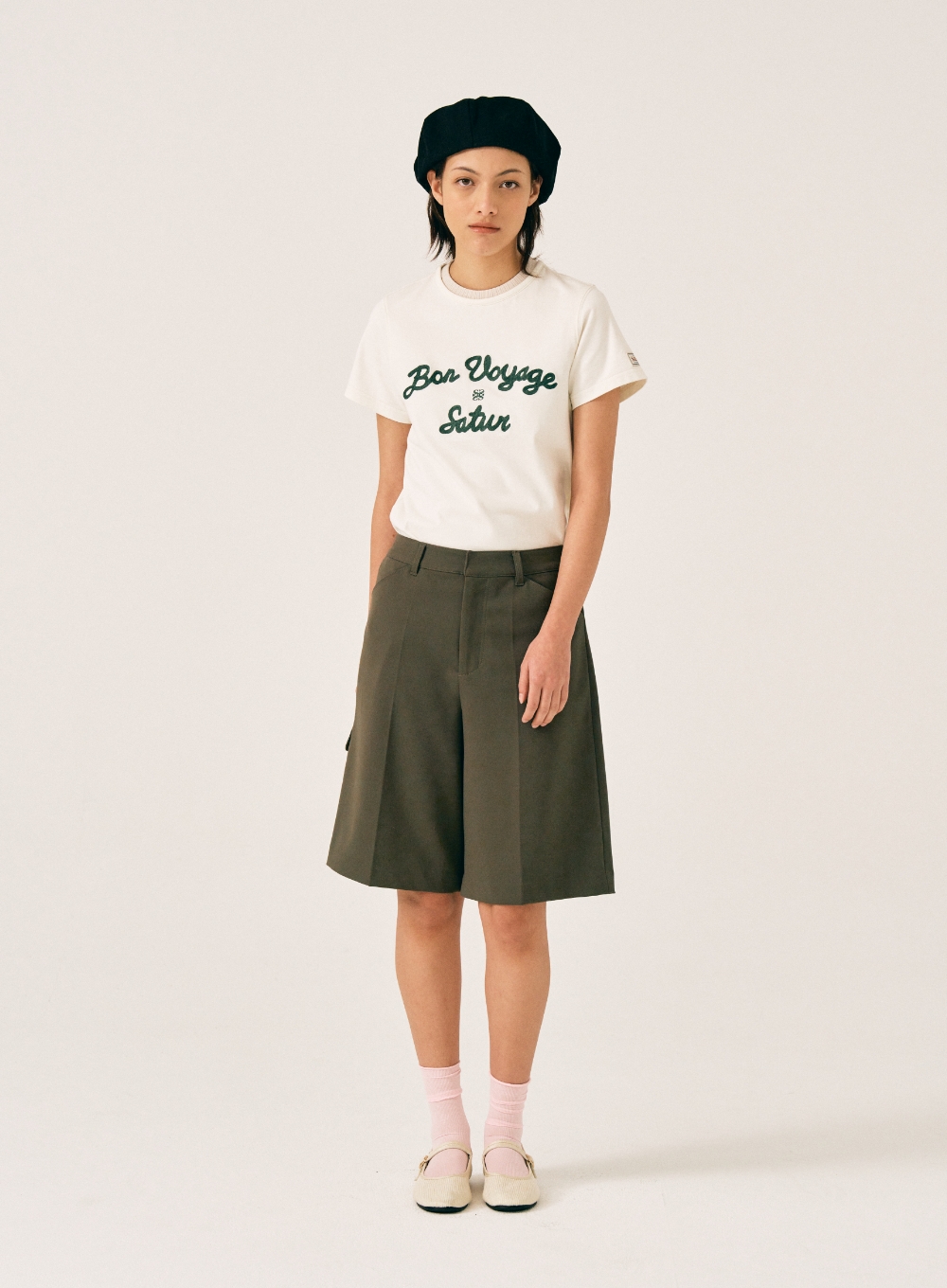 W) Satur Logo Voyage T-Shirt - Pine Green | ファッション通販