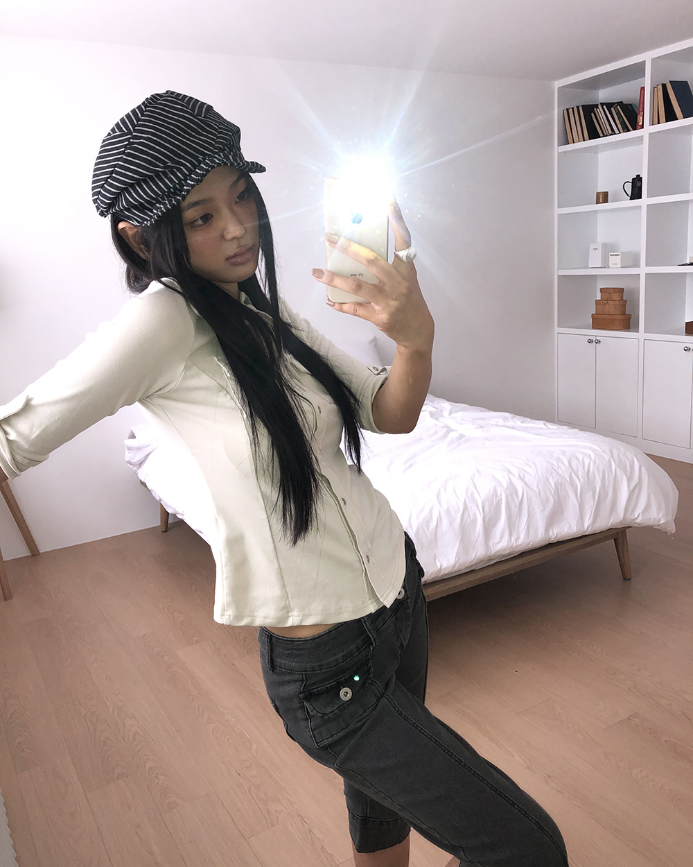 ストライプ柄ベレー帽 | ファッション通販サイト NUGU