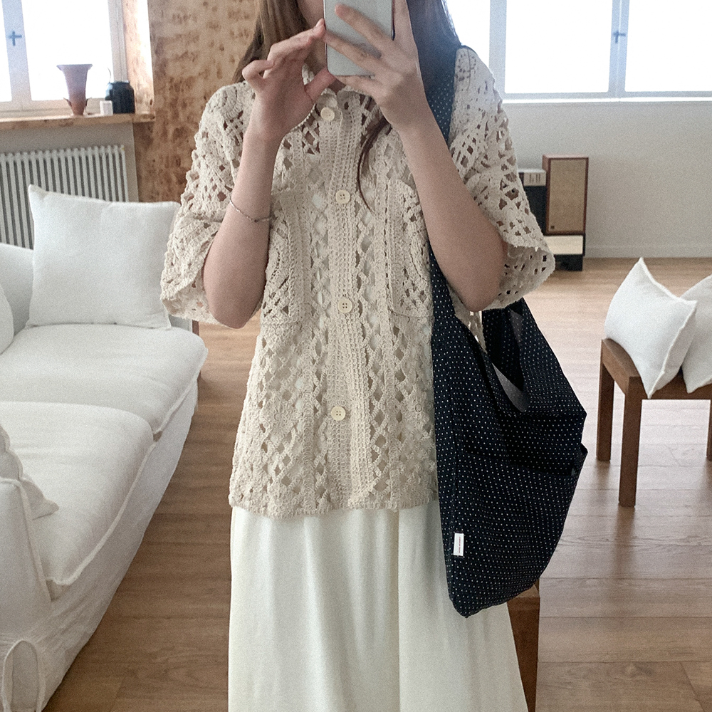 ✨クローブさま＊美品！ろングカーディガン+トートバッグ　２点 クロシェカラーニットカーディガン | ファッション通販サイト NUGU
