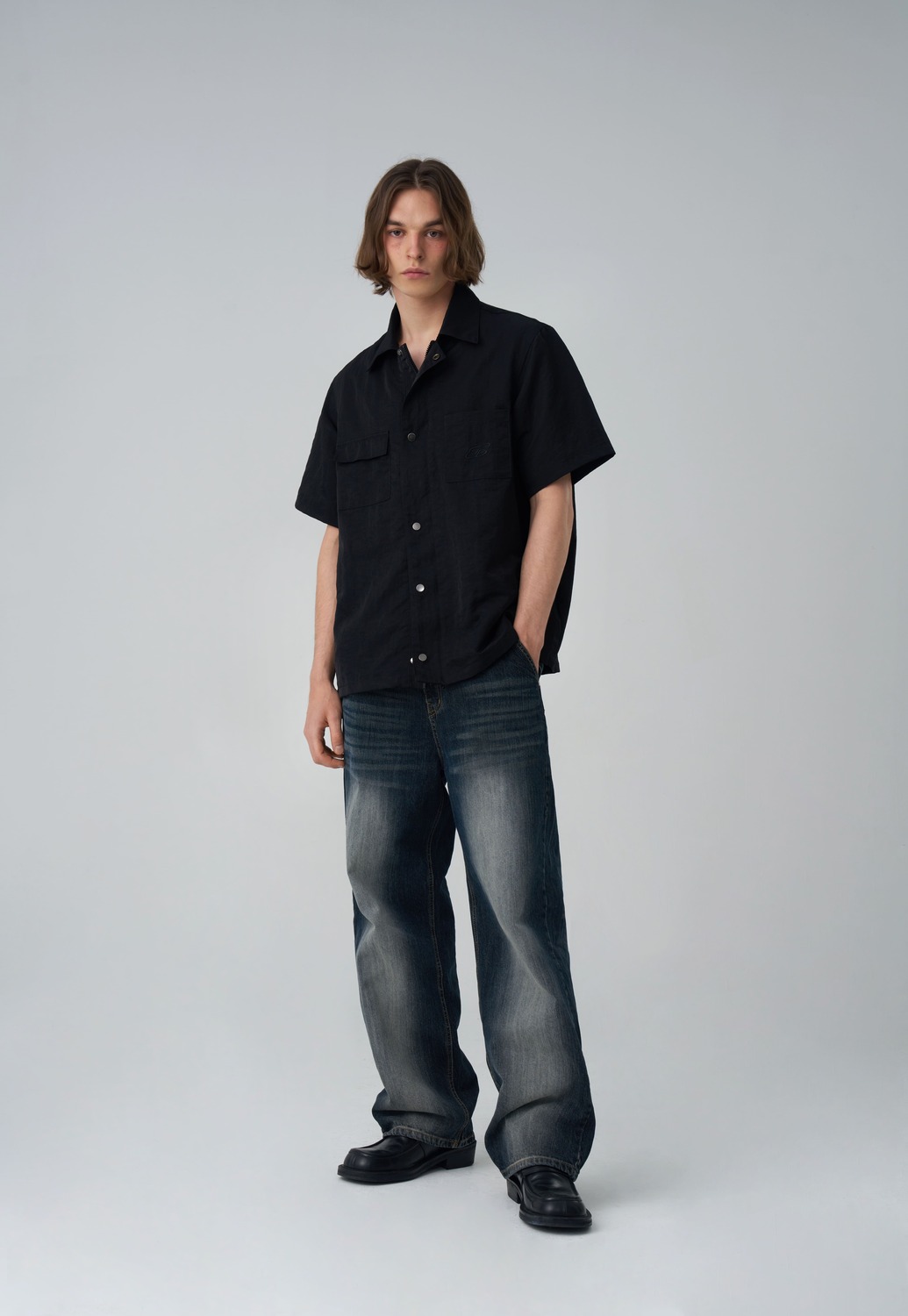 ★Wai Kei★送料込み★韓国★大人気★Cutting line denim pants LINE DENIM：PANTS：WHIZLIMITED