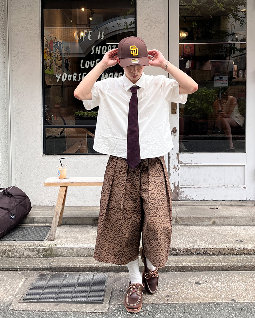 レオパード柄ウエストゴムハーフパンツ | ファッション通販